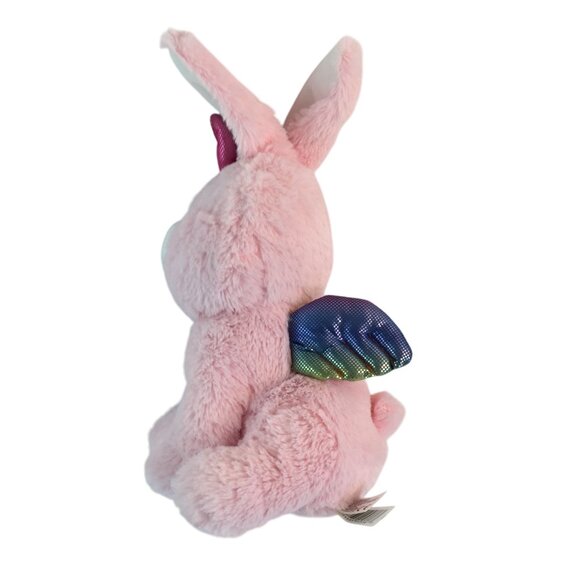 Kellytoy Pink Easter Bunny Unicorn Plush 13" Stuffed Animal 2018 Rainbow Wings - Picture 4 of 7